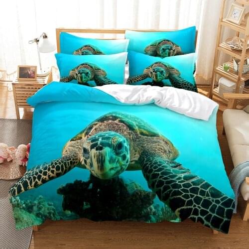Sea Turtle Set Duvet Cover Set 3d Bedding Digital Printing Bed Linen Queen Size Bedding Set Fashion Design