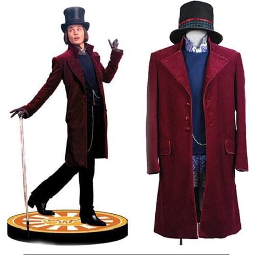 Willy Wonka and the Chocolate Factory Gene Wilder Halloween Cosplay Costume