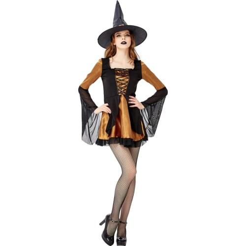 Halloween Witch Costume Masquerade Performance Role-Playing Women Vampire Witch Costume halloween costumes for men adult