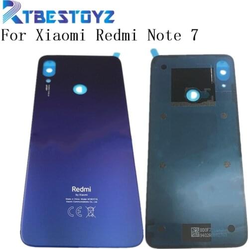 For Xiaomi Redmi Note 7 Battery Cover Back Glass Panel Rear Door Housing Case For Redmi Note 7 Pro Back battery Cover
