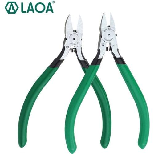 LAOA 5 Inch Plastic Nippers Electrician Diagonal Pliers Cr-V Cutters Labor-saved Spring Hand tool pliers