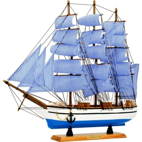 Luckk luxurious Wooden Sailing Boat Model 50cm Sailing Model Ship Gift for Children and Adult 50*9*46