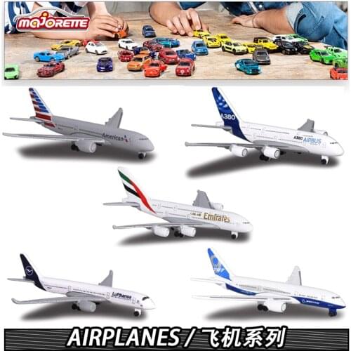 Majorette cars 1:64 United Airlines Boeing Airbus civil aircraft Alloy plane model man toy