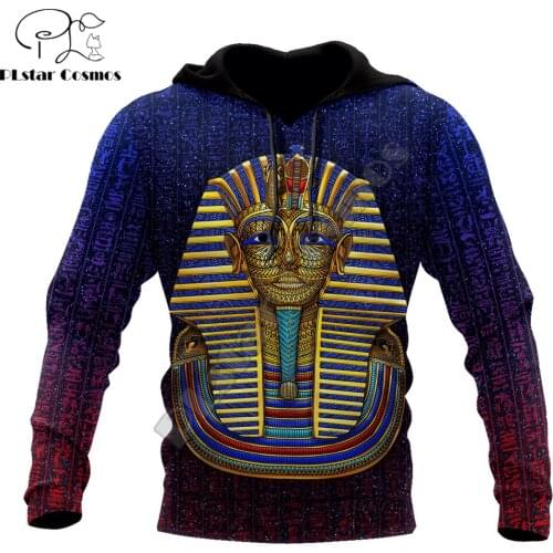 Ancient Egypt Pharaoh 3D Printed Fashion Mens Autumn Hoodie Sweatshirt Unisex Streetwear Casual Zip Jacket Pullover KJ507