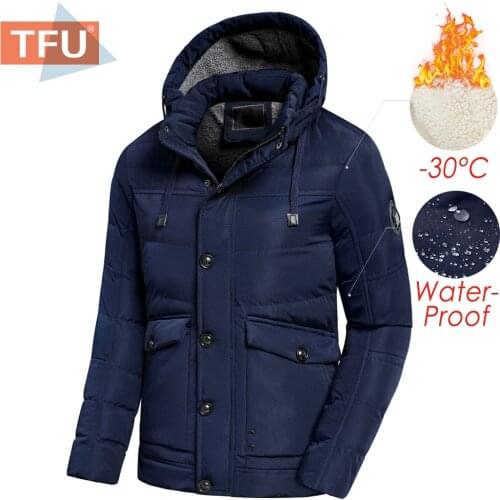 Men 2020 Winter New Outwear Casual Thick Fleece Warm Parkas Jacket Coat Men Outfits Classic Waterproof Pockets Parkas Jacket Men