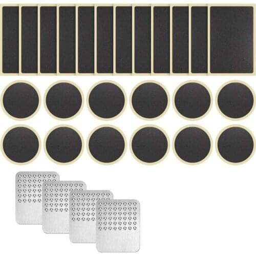28 Pcs Bicycle Tire Rubber-Free Puncture Repair Kit, Bicycle Inner Tube Rubber Patch With Metal File For Bicycle