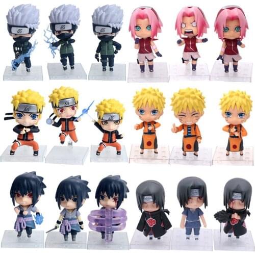 3 cute Versions of Naruto Kakashi Sakura Set hand action doll Naruto Personal Collectibles gifts for boys and girls