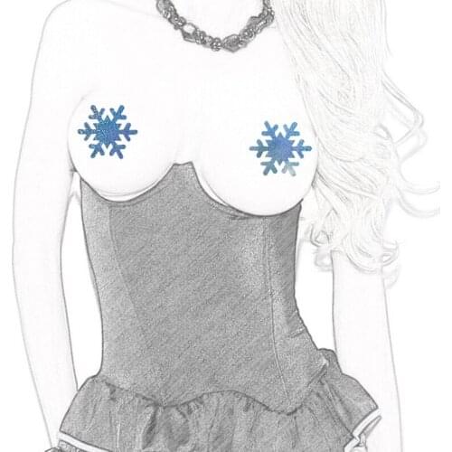 NEW Sexy Women 50 Pairs (100 Pcs)Disposable Self Adhesive Pasties Snowflake Shape Breast Stickers Sequins Nipple Cover