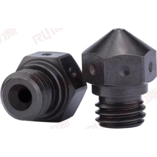 Hardened Steel Nozzles high temperature 3D print Carbon fiber filament 1.75mm for MK10 Metal Hotend 3d printer parts