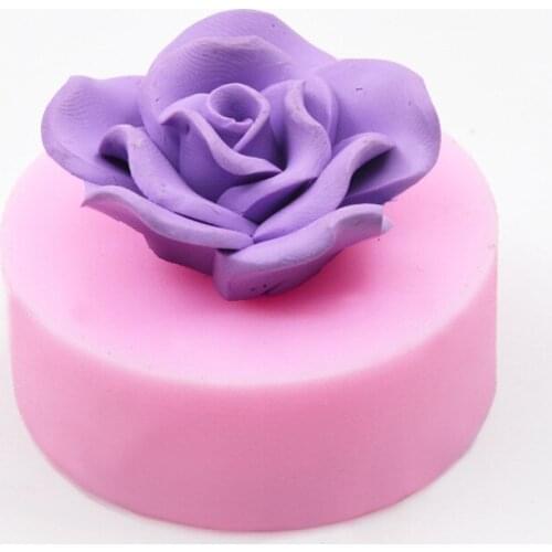 New 3D Soap Mold Wedding Decoration Rose Fondant Cake Silicone Mold DIY Chocolate&birthday Cake Baking Tool Cake Decorating Tool
