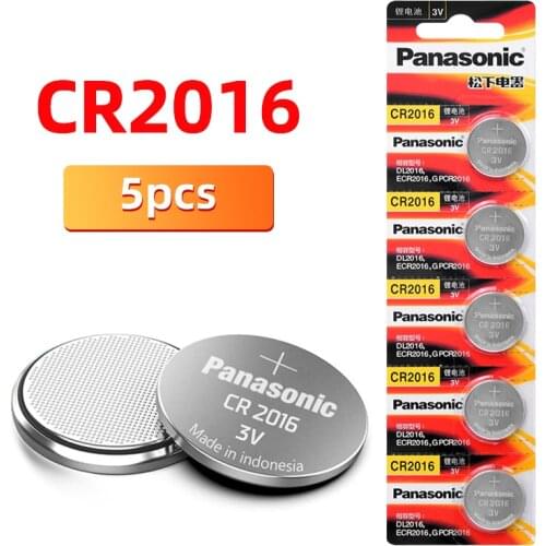 Brand New PANASONIC 5pcs/lot cr2016 BR2016 DL2016 LM2016 KCR2016 ECR2016 Button Cell Batteries 3V Coin Lithium watch game