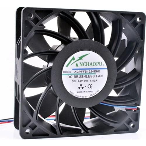Brand new original ANCHAOPU FFB1224EHE 12cm 12038 120x120x38mm DC24V 1.50A high speed inverter cooling fan
