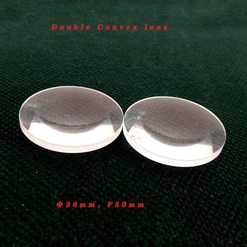 Optical Biconvex Lens Diameter 30mm Local length 50mm,Self-made Bottle Cap Mobile Phone Macro Lens Student Physics Experiment