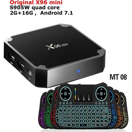 Original X96 MINI Android 7.1 Smart TV Box S905W Quad core 2G Ram 16G Rom IR Cable 3D 4K WIFI Media Player Set top Box