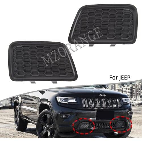 Front Lower Grille Tow Insert Bezel for Jeep Grand Cherokee 2014 2015 2016 Front Bumper Grille Bezel Cover 68143098AC/68143099AC