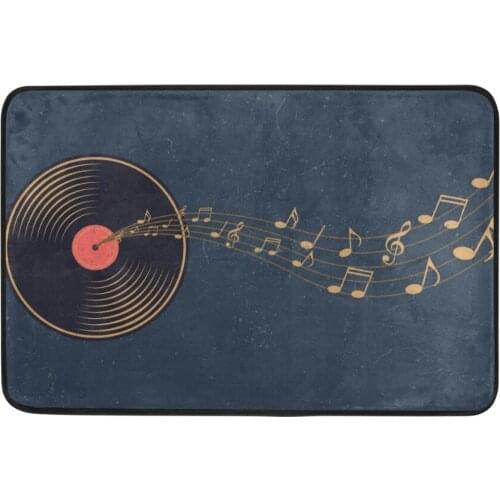Custom Music Disc Decorative Doormat Indoor Floor Mat Kitchen Mats Living Room Bath Carpet Bedroom Rugs
