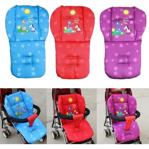 Baby Stroller Cushion Giraffe Children Cart Seat Cushion Pushchair Cotton Thick Car Seat High Chair Mat Purple/Red/Blue