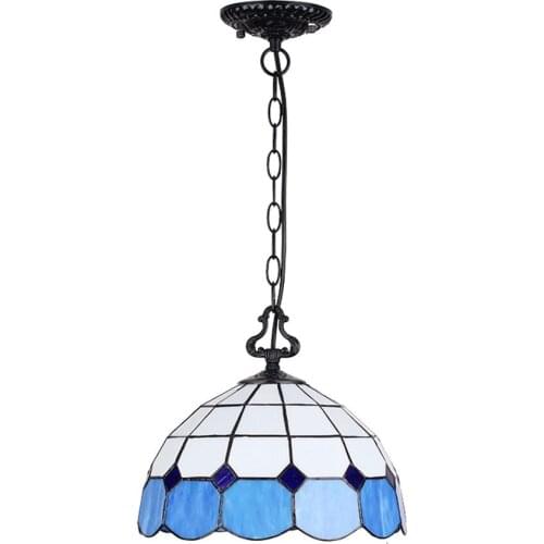 Tiffany Dining Room Pendant lamps Restaurant lattice Glass Shade Hanging Lights Balcony Porch Hallway Drop suspension light