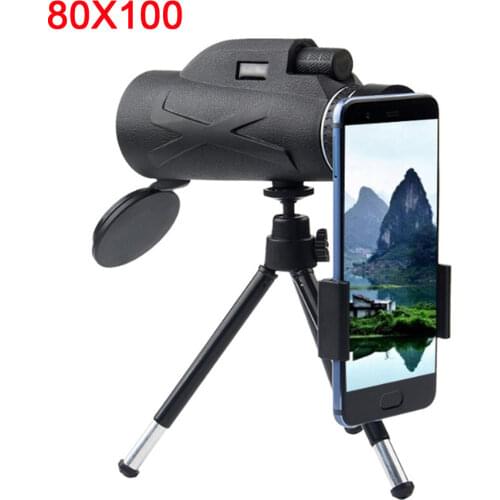 Professional telescope 80x100 HD night vision monocular zoom optical spyglass monocle for sniper hunting rifle spotting scope