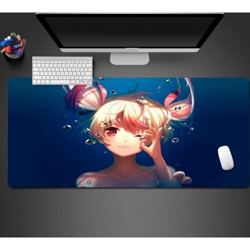 Cartoon Girl Mouse Pad Advanced Popular Super Cute Cartoon Game Rubber Pad Washed Large Keyhole Game Accessories Computer Mats