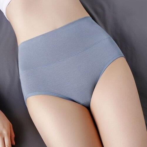 Plus Size XXXL High Waist Women Panties Cotton Seamless Body Shaper Ladies Slimming Underwear Solid Breathable Female Lingerie