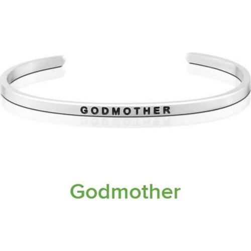 Inspirational Bracelets for Women Friends Teen Girl Gifts Engraved Mantra Hidden Love Message Personalized Cuff Bangle Jewelry