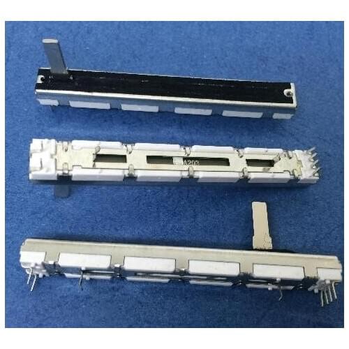 [VK] for MG166CX-USB 75mm A20Kx2 A20K A203 Yamaha stroke 60mm double mixer fader potentiometer Slide switch handle 15mm white