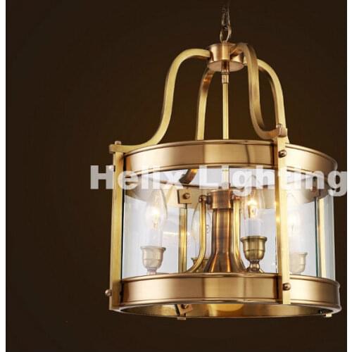D340mm H460mm High Quality American Modern Brass Chandelier Copper Chandelier Light Fixture Guaranteed 100% + Free shipping