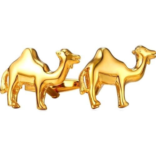 Cufflinks For Mans Camel Shape Simple Design Man Jewelry yellow Gold/Silver Color Cuff Links Wholesale Men Jewelry C297