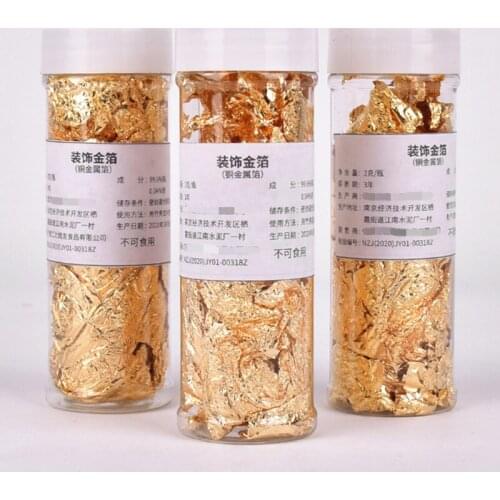 Gold / Silver Foil 24K Edible Real Gold Powder Foil Made Of Genuine Gold Leaf Food Grade Craft Paper Skincare Food Decorating