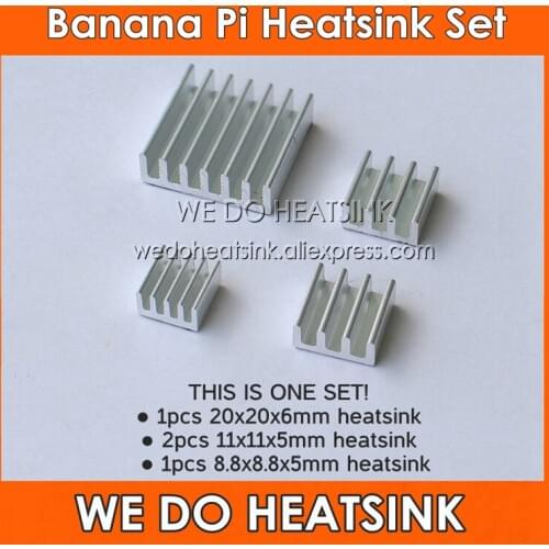 100sets DIY Cooler Aluminum Heatsink Heat Sink kit For Banana Pi, Orange Pi is also available