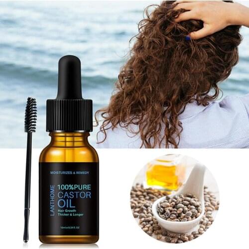 100% Natural Organic Castor Oil Hair Essence for Eyelashes Growth,Hair Regrow Hair Growth Essence