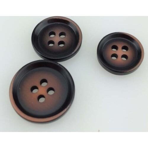 12 PCs Resin Sewing Button Scrapbooking Round Coffee 4 Holes Clothing 15\18\20mm Costura Botones Decorate bottoni botoes