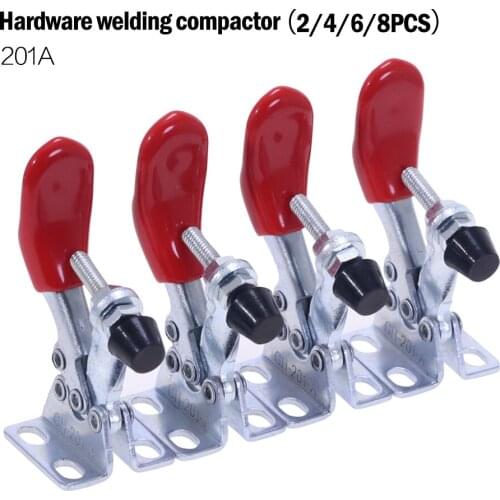 2/4/8 pcs GH-201A Horizontal Toggle Clamp Quick-Release Toggle Clamps Set 27KG Vertical Toggle Clamp Hand Clip Tool Fixture