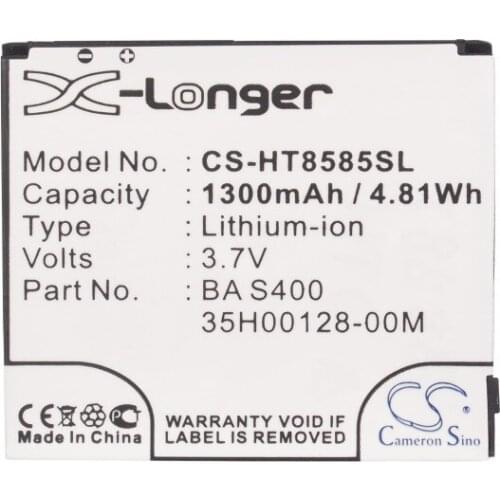 Cameron Sino 1300mAh Battery For HTC HD2,Leo,Leo 100,T8585,T9193,35H00128-00M BA S400 BB81100