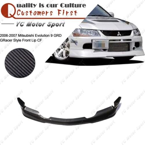 Car Accessories Carbon Fiber GRD GRacer Style Front Lip Fit For 2006-2007 Evolution EVO 9 Front Splitter Front Lip