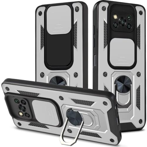 Funda Poco X3 Pro Case Camera Lens Protection Cover For Xiaomi Poco F3 M3 Pro PocoX3 X3NFC X3Pro X 3 PocoF3 F 3 Armor Stand Case