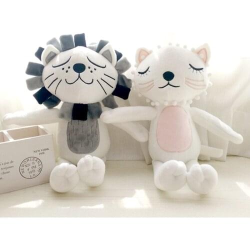 Baby Plush Toy Kids Stuffed Toys Girls Boys Lion Cat Dolls Children Room Decoration Coshion Infant Photography Props Bed Pillow