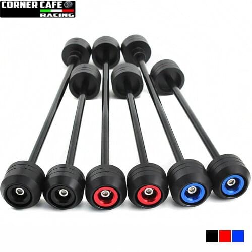 For YAMAHA YZF R1 R1M R1S R6 Front Rear Axle Wheel Fork Crash Protector Swing Arm Slider Block Off Pad Guard