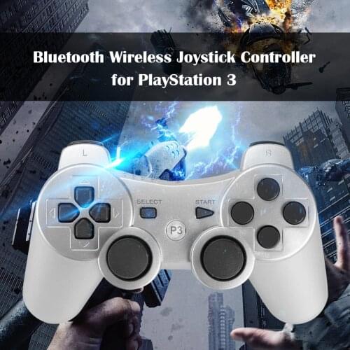 Games Gamepads For PlayStation 3 Bluetooth Gamepad Dual Vibration Wireless Game Controller for PS3 Silver Dualshock Accessories