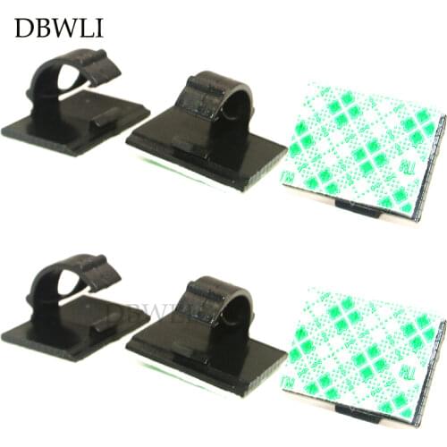50pcs Adhesive Cable Clips Wire Clips Cable Wire Management Wire Cable Holder Clamps Cable Tie Mount Holder for Car, Office Home