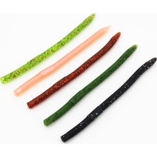 12.5cm soft worm fishing lure bait 10pcs/lot multi-colors