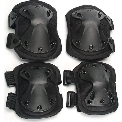 Tactical Knee Protector Paintball Airsoft Hunting War Game Knee Elbow Protector Outdoor Military Army Knee Pads & Elbow Pads Set