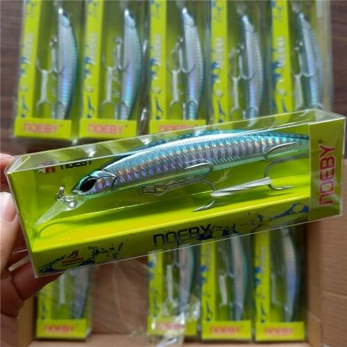 Noeby 1pc 110mm 19g Minnow Sinking 0.5-1.8m Stickbait Magnetic Transfer System Long Casting Seabass Sea Fishing Lures NBL9495