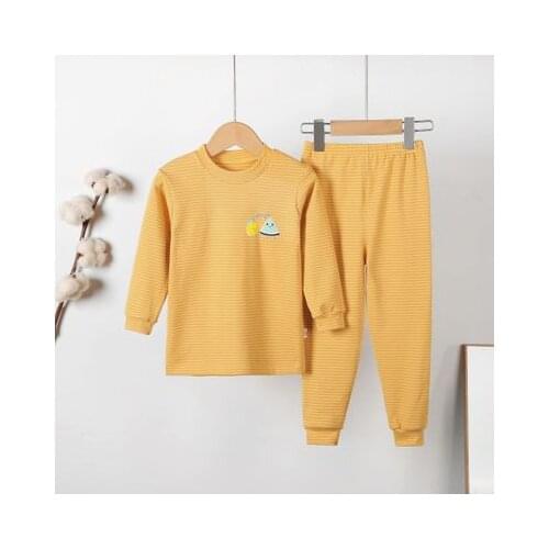 New autumn and winter 2020 childrens autumn clothes and trousers volcanic rock Shurong cartoon suit for boys and girls kids