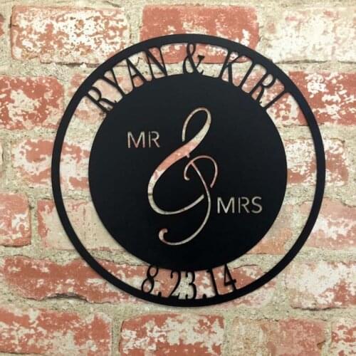 Personalized Laser Cut Acrylic Mr & Mrs Wall Decor,Wedding Sign Outdoor Hanging elegant photo prop wall sign,Wedding Shower Gift
