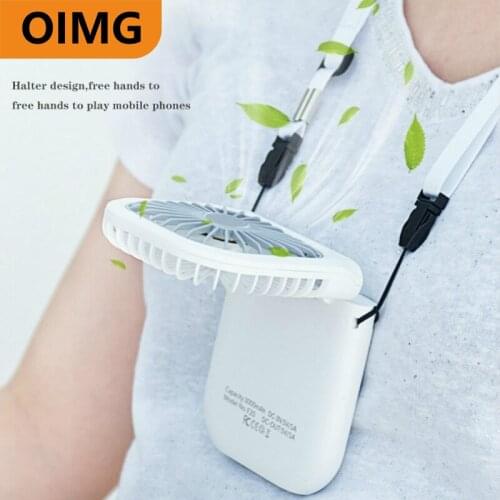 Neck fold portable fan usb rechargeable air conditioner silent sports 3 speeds fans for home outdoor usb fan silent neck fan