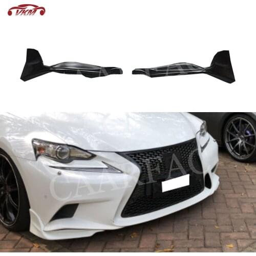 Carbon Fiber Material Front Bumper Lip Splitters for Lexus IS250 300 IS F Sport Sedan 4 Door T Style 2014 2015 2016