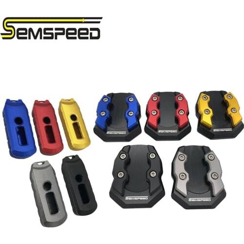 SEMSPEED Motorcycle adv150 2019 2020 Side Stand Key Cover Holder Kit Kickstand Support Extension Pads Plate For Honda ADV 150