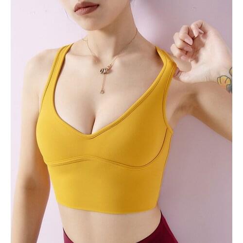 Fitness Sports Bras Top Women Push Up Shockproof Cross brassiere Yoga Running Gym Training Workout Underwear Breathable Crop Top